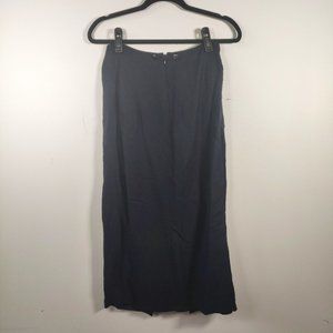 0014 Ann Taylor navy linen pencil skirt